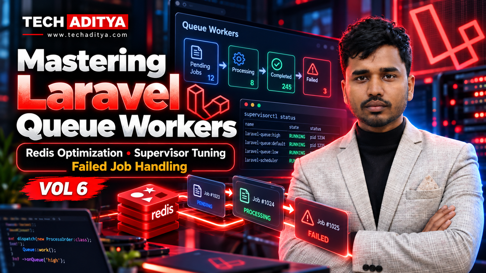 Mastering Laravel Queue Workers: Redis Optimization, Supervisor Tuning & Failed Job Handling (Vol 9)