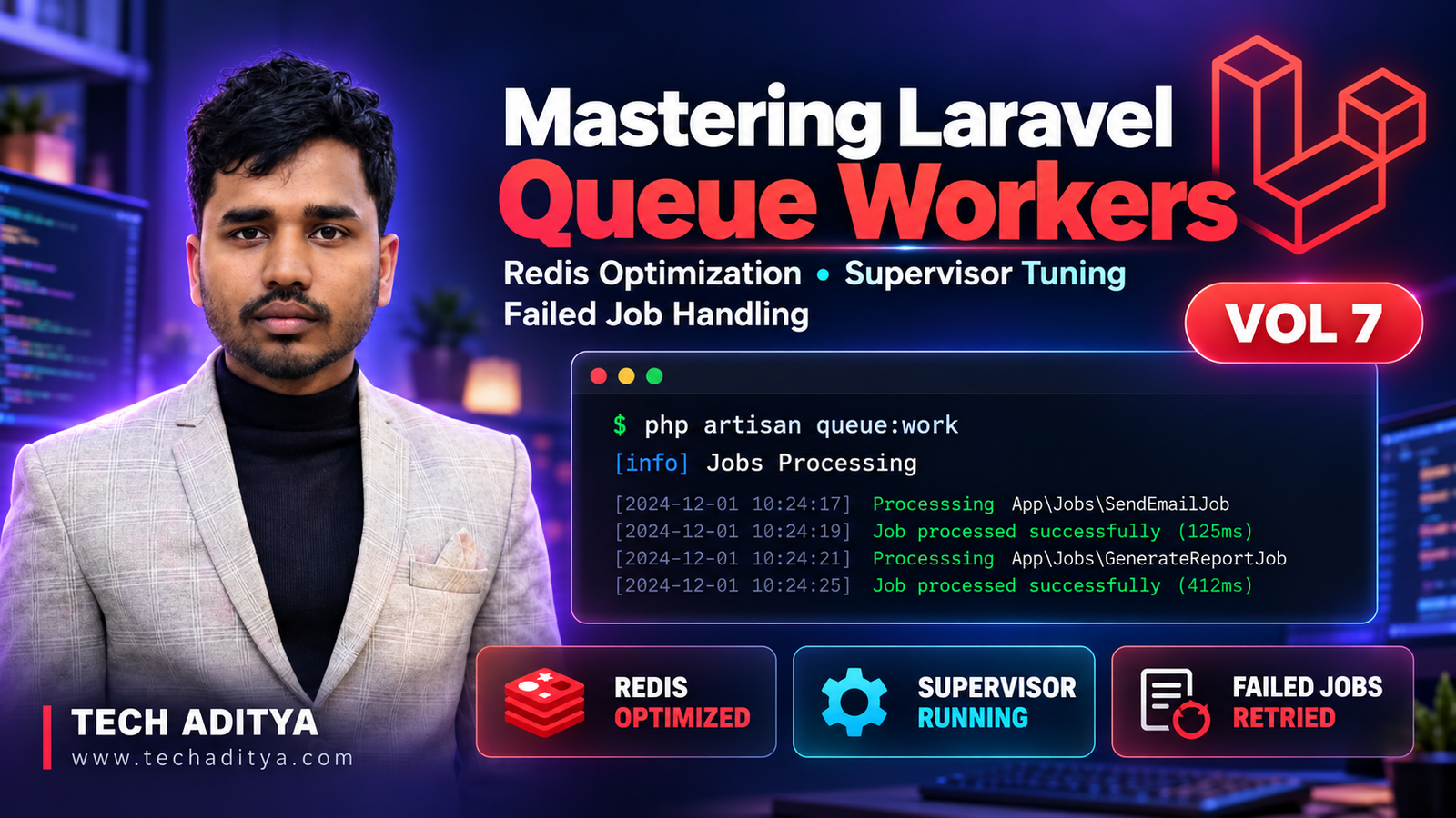 Mastering Laravel Queue Workers: Redis Optimization, Supervisor Tuning & Failed Job Handling (Vol 7)