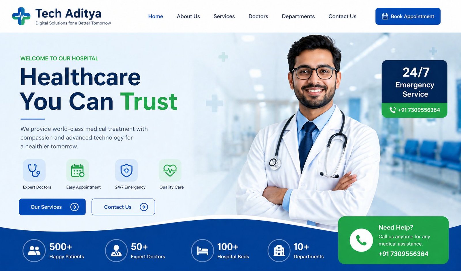 Hospital Website Development